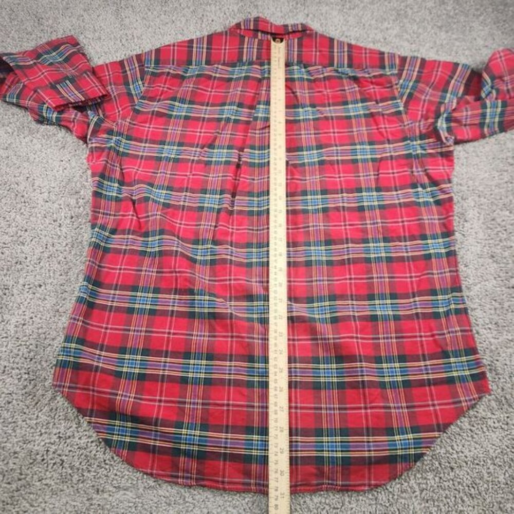 Ralph Lauren Shirt Mens‎ Large Plaid Preppy Career Button Pony Office Thick - Picture 8 of 9